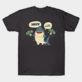 SHARKASM, I love Broccoli, vegan T-Shirt